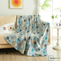 Mainstays Gray Paw Fleece Throw Blanket, Standard Throw