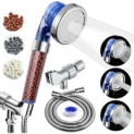 Handheld High Pressure Shower Heads with Filter Beads 3 Settings, Hose and Bracket @ $17.99