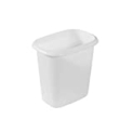 Rubbermaid Vanity Trash Can/Wastebasket, 1.5-Gallons/6-Quarts, White, Small Bathroom/Bedroom/Office Trash can, Fits under Desk/Sink @ $4.48