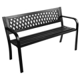 Elevon Outdoor Bench Steel Garden Patio Porch Furniture @ $73.33