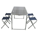 Ozark Trail Durable Steel & Aluminum Table Set With Stools @ $30.00