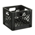 Juggernaut Storage 16-Quart Heavy-Duty Plastic Square Milk Crate (Black) @ $7.48