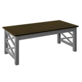 Twin Star Home Modern Farmhouse Coffee Table with Criss-Cross (Antique Gray) @ $54.28