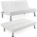 Easyfashion Sofa with Pull Out Bed (White) @ $143.00
