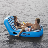 2-Person Aqua Ultra Cushioned Comfort Lounge $44.65 Shipped Free (Reg. $129.99) – Navy/White Stripe, 500lbs Capacity! @ $44.65