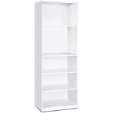 Furinno Jaya 5-Tier Simply Home Shelf Bookcase (White) @ $50.87