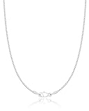 ONLVULF 925 Sterling Silver Chain Necklace for Women Girls, 1MM Box Chain Silver Chain for Women, Shiny & Minimalist Women’s Chain Necklace, 14 Inch @ $12.59
