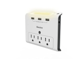 Night Light Multiple Plug Outlet Extender with USB @ $9.99