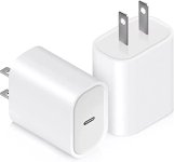 for iPhone Charger USB-C Power Adapter : 20W 2 Packs USB C Wall Charger @ $4.99