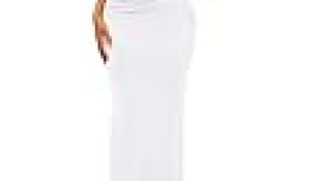 PRETTYGARDEN Women’s 2026 Wedding Guest Cocktail Dresses One Off The Shoulder Ruched Bodycon Formal Maxi Party Summer Outfits (White,XX-Large) @ $18.19