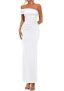 PRETTYGARDEN Women’s 2026 Wedding Guest Cocktail Dresses One Off The Shoulder Ruched Bodycon Formal Maxi Party Summer Outfits (White,XX-Large) @ $18.19