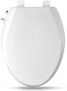 Clirass Elongated Bidet Toilet Seat with Quiet-Close, Non-Electric Bidet Toilet Seat with Self Cleaning Dual Nozzles, Fit Elongated Toilet Seat, White Bidet Attachment with Brass inlet @ $29