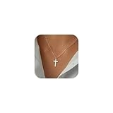 JNZSSWHJJH Silver Cross Necklaces for Women – 18K Silver Plated Cross Necklace | Dainty Silver Cross Necklace | Silver Necklace for Women | Cross Necklace for Women Silver Faith Jewelry for Women @ $7.99