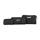 JuJuBe Be Set Pouches for Organization, Pretty Travel Toiletry Bag Set for Women, Stylish Party Clutch, Makeup Pouch Bag, Wristlet or Handbag, Diaper Bag Organization Pouches, Black Catwalk @ $6.00