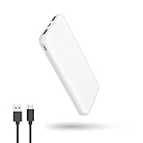 VANYUST Portable Charger, 10000mAh 5V/3A Power Bank, USB-C in&Out Fast Charging Battery Pack, External Powerbank Compatible with iPhone 16 15 14 13 12 Samsung S22 S21 Google iPad etc (White) @ $7.99