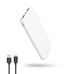 VANYUST Portable Charger, 10000mAh 5V/3A Power Bank, USB-C in&Out Fast Charging Battery Pack, External Powerbank Compatible with iPhone 16 15 14 13 12 Samsung S22 S21 Google iPad etc (White) @ $7.99