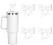 DJAIOD 4Pcs White Straw Cover for Stanley, Straw Covers Cap, 10mm Silicone Straw Toppers for Tumblers, Bow Cup Accessories for Stanley 30&40Oz @ $5.99 ($1.50 / Count)