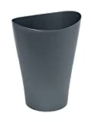 Rubbermaid Spa Works Vanity Wastebasket, Home/Bathroom/Office Use, Small 2.25 Gallon, Plastic, Gunmetal Blue @ $6.97