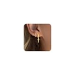 NOMOKOS Gold Hoop Earrings for Women – 14K CZ Gold Plated Cartilage Earrings for Women Trendy Cute Small Hypoallergenic Mini Huggie Cross Earrings Set for Multiple Piercing Jewelry Gift @ $3.49