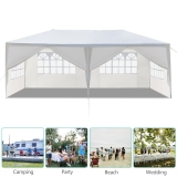 Ktaxon 10’x 20′ Party Tent PE Gazebo Wedding Canopy w/6 Sidewalls