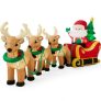 Best Choice Products 8.5ft x 3ft Lighted Inflatable Christmas Santa Claus & Reindeer Indoor Outdoor w/ Electric Fan @ $64.99