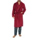 Fruit of the Loom Adult Mens Solid Plush Fleece Bathrobe (Red) @ $11.98