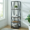 Woven Paths Charlie Farmhouse 4-Shelf Bookcase @ $47.00