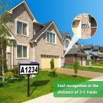 Bridika Solar Address Sign for Yard with Stakes @ $14