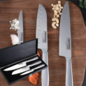 Take your cooking to a new level with 3-Piece Chef Knife Set German High Carbon Stainless Steel Kitchen Knives with Wooden Box for just $19.99 After Code (Reg. $49.98) + Free Shipping @ $19.99