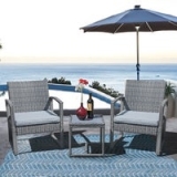 3-pc. Outdoor Cushioned Wicker Chat Set @ $127.49