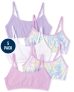 Girls Tie Dye Bralette 5-Pack – White