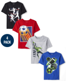 Boys Sports Graphic Tee 4-Pack – Multi Clr