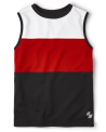 Boys Colorblock Performance Muscle Tank Top – Black