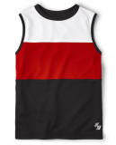 Boys Colorblock Performance Muscle Tank Top – Black