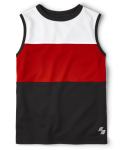Boys Colorblock Performance Muscle Tank Top – Black
