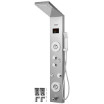 Happybuy 6 in 1 LED Shower Panel Tower System Rainfall and Mist Head Rain Massage Stainless Steel Shower Fixtures with Adjustable Body Jets @ $139.99