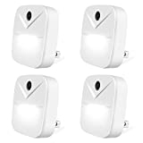 Night Light Plug-in Smart Light Pack of 4 Automated On & Off Wall Light for Hallways, Bedrooms, Bathrooms, Kitchens, Stairs (White Light) @ $20.99 ($5.25 / Count)