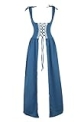 Zhitunemi Renaissance Dress Women Costume Pirate Peasant Dress for Women Medieval Dress Renaissance Costume Womens Midevil Dresses Steel Blue-M @ $11.84