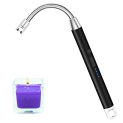 SHENG YU FAN Electric Lighter Candle USB Rechargeable arc Plasma with LED Battery Display Safety Switch Power Indicator @ $7.00