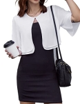 SoTeer Women Short Sleeve Sheer Chiffon Shrug Open Front Bolero Cardigan @ $5.99