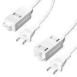 Extension Cord with Multiple Outlets,6-Foot 2-Prong Indoor Power Strip, 13 Amps, 1625 Watts, 125 VAC, White