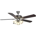 Hampton Bay Glendale 52 Inch LED Indoor Brushed Nickel Ceiling Fan with Light Kit (Brushed Nickel) @ $67.98