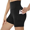 KKB Women’s 8”/5” High Waist Active Wear Shorts Yoga Leggings, Tummy Control Workout Shorts Side Pockets Running Pants (X-Large, 5