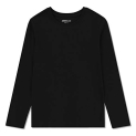 AMERICLOUD Kids Long Sleeves T-Shirt Soft Crew Neck Tee Cotton Long-Sleeved Tshirts for Boys and Girls 3-12 Years (Black-m)