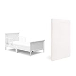 Graco Bailey Toddler Bed with Premium Foam Crib and Toddler Mattress – White @ $79.99