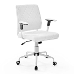 Modway Lattice Modern Faux Leather Mid Back Computer Desk Office Chair In White @ $79.26
