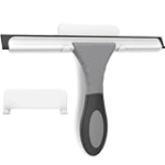 Fabspace All-Purpose Silicone Shower Squeegee for Glass, Window, Door, Mirror, Car Windshield & Tile Wall, Portable Cleaner Tools, Includes One Hook & One Adhesive,10 Inches (Gray) @ $3.49