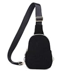 Fleece Sling Bag Crossbody, Sherpa Fanny Pack for Women, Fashionable Crossbody with Adjustable Strap, Black @ $4.99