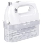 Lord Eagle Hand Mixer Electric 400W, 5 Speed handheld Mixer, 5 Stainless Steel Accessories for Baking Cake Egg Cream Food Beater, Turbo Boost/Self-Control Speed + Eject Button (White) @ $19.61