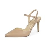 Easyfox Slingback Heels for Women Nude Closed Pointed Toe 3.5 Inch Stiletto Heels 2025 Bridal Pumps for Women Size 7.5